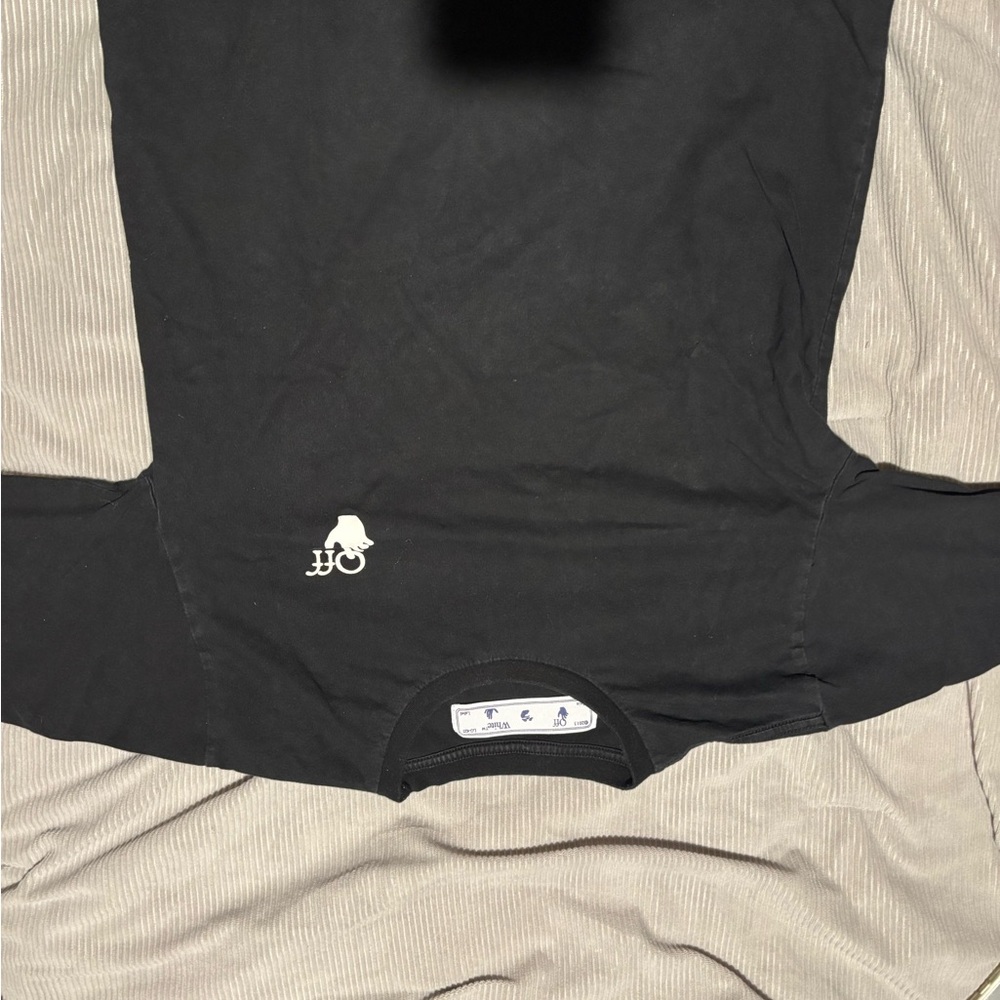 Off-White Black Long Sleeve Shirt with Logo
